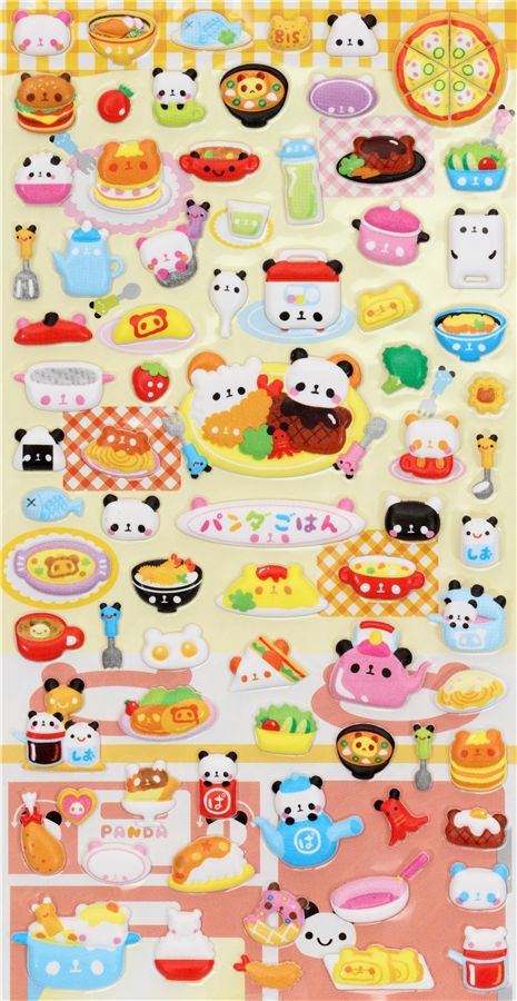 japanese sticker kawaii panda food kamio sticker sheets sticker