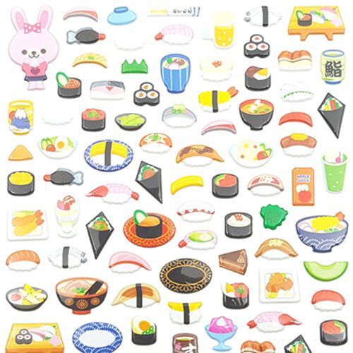 big Japanese sushi 3D stickers - modeS4u