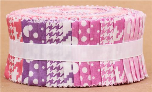 Jelly Roll fabric bundle roll Bloom Modern Basics Michael Miller polka dot 3