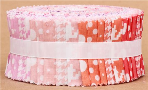 Jelly Roll fabric bundle roll Bloom Modern Basics Michael Miller polka dot 4