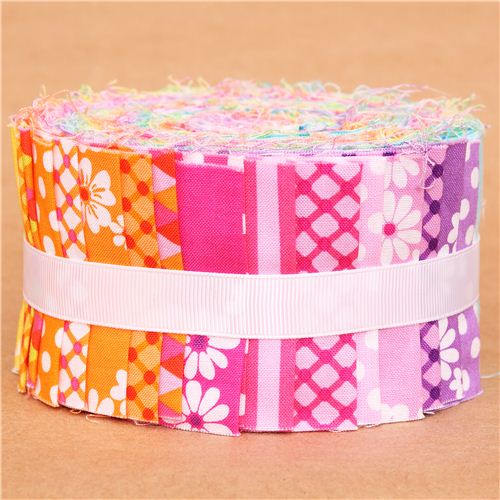 Jelly Roll fabric bundle roll Happy Tones Michael Miller 2