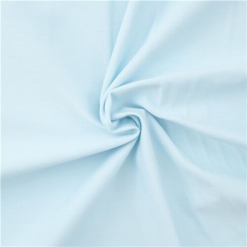 Solid Baby Blue Cotton Jersey Fabric by Robert Kaufman - modeS4u