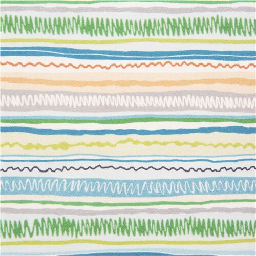 Rayures De Jungle Zigzag Colores Et Gribouilles Tissu