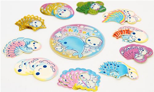 Kamio Sticker Sack Soap Bubbles Dolphin Japan - ModeS4u