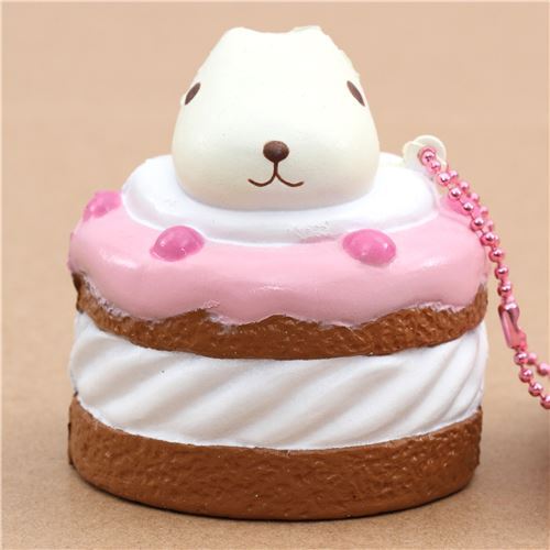 Kapibarasan brown white cake squishy charm 3