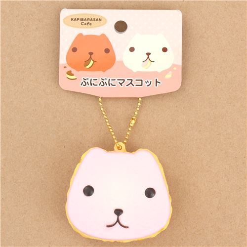 Kapibarasan pink yellow cookie sandwich squishy charm 3