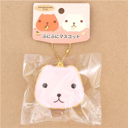 Kapibarasan pink yellow cookie sandwich squishy charm 4