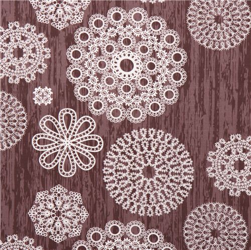 Knots & Loops Bark lace ornament fabric by Michael Miller 2