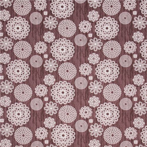 Knots & Loops Bark lace ornament fabric by Michael Miller 3