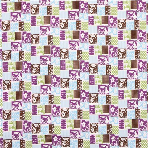Kokka Alice in Wonderland patchwork silhouette fairy tale fabric from Japan 2