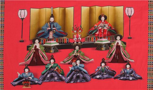 Panneau De L’Empereur Pour La Fte Des Poupes Hinamatsuri Japonaise Tissu
