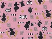 Alice in Wonderland Kokka Fabric from Japan kawaii half yard Tessuto