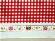 Animals checker Kokka fabric from Japan kawaii half yard Tessuto