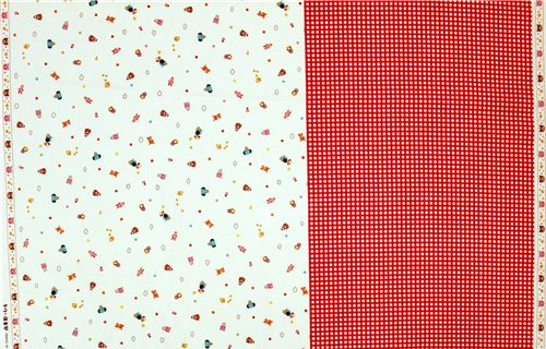 Kokka fabric animals checker Kokka fabric animals checker Kokka Stoff Tiere kariert Reh deer bunny Hase