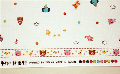 Kokka fabric animals checker Kokka fabric animals checker Kokka Stoff Tiere kariert Reh deer bunny Hase