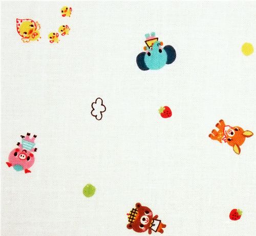 Kokka fabric animals checker Kokka fabric animals checker Kokka Stoff Tiere kariert Reh deer bunny Hase