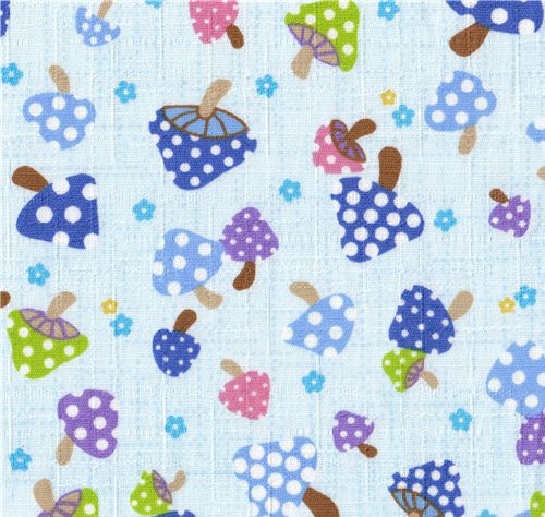 Kokka fabric fly agaric Kokka Stoff Fliegenpilz mushroom Pilze