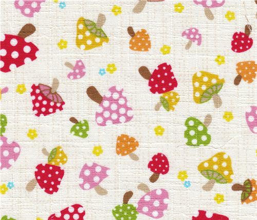 Kokka fabric fly agaric Kokka fabric fly agaric Kokka Stoff Fliegenpilz mushroom Pilze