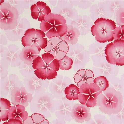 Kokka fabric with pink cherry blossoms flower Japan 1