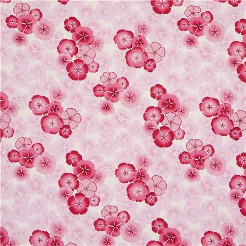 Kokka fabric with pink cherry blossoms flower Japan 2