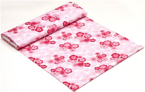 Kokka fabric with pink cherry blossoms flower Japan 3