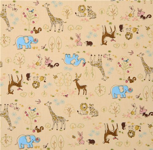 Kokka fabric zoo animals Kokka Stoff Tiere