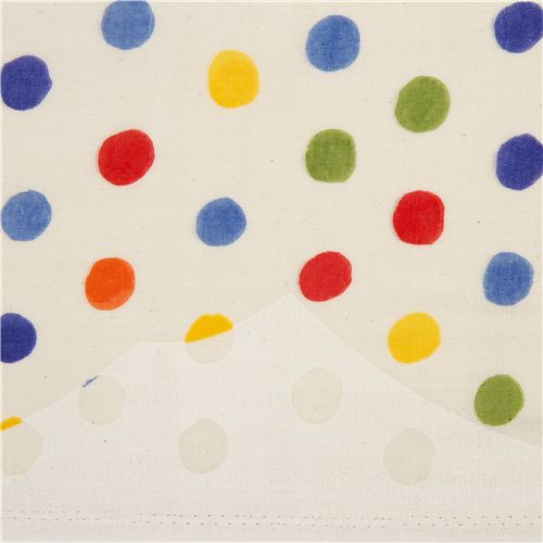 nani IRO double gauze fabric with dots & stencil dal Giappone2