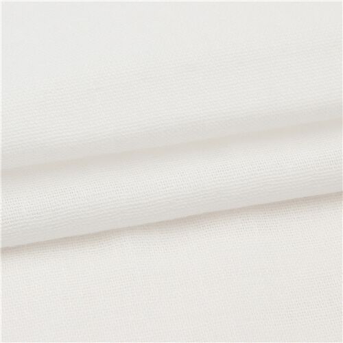 tessuto bianco tinta unita doppio velo Fabric by Kokka - modeS4u