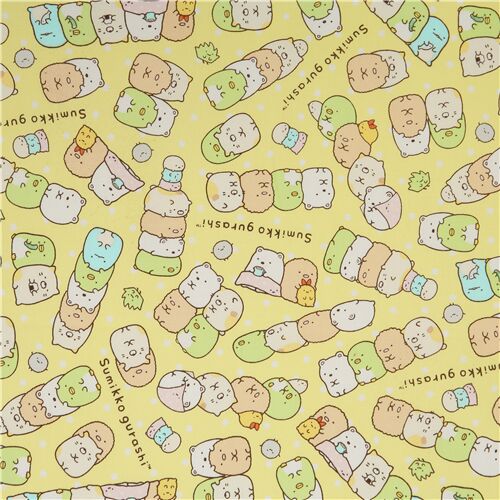 Sumikko Gurashi Rows and Stacks Fabric by San-X - modes4u Sumikko Gurashi Rows and Stacks Fabric by San-X - modes4u