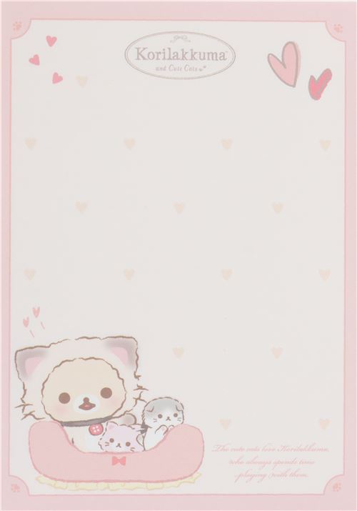 Korilakkuma As A Cat Memo Pad By San X Modes4u