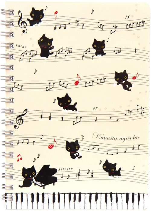 p7942 Grand cahier a spirale chat Kutusita Nyanko par San X