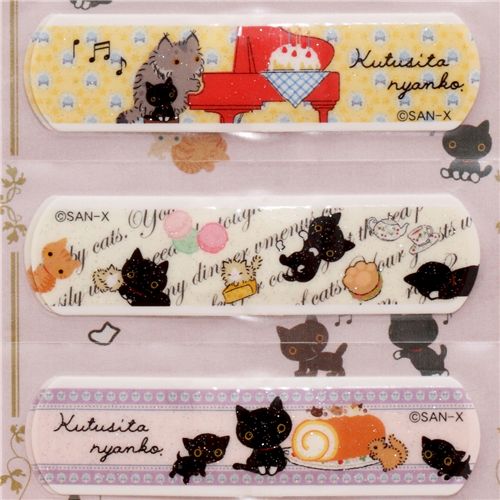 Kutusita Nyanko cat glitter Bandage Band-Aid 10 pcs cake - modeS4u