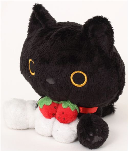 Kutusita Nyanko cat with strawberries plush toy SanX Plush Toys