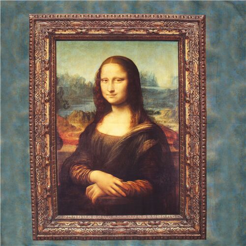 Leonardo Da Vinci Mona Lisa painting fabric Robert Kaufman by Robert ...