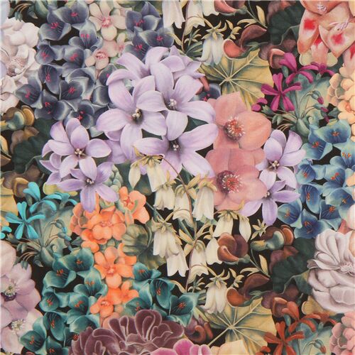 Liberty Fabrics Tana Lawn colorful flower garden cotton fabric Fabric