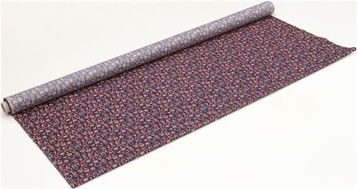 Foulard Liberty Neuf - Coton Tana Fleuri Et Cachemire Bleu - Fait Main - Sans étiquette