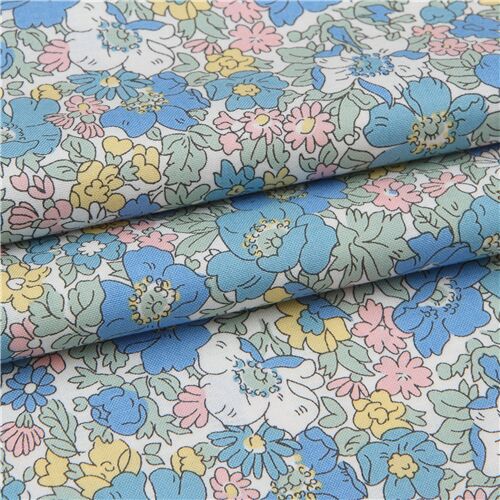 Chutes de tissu de (41 x 110 cm) - Tissu Liberty Fabrics avec pleins de fleurs de jardin entass�es 4