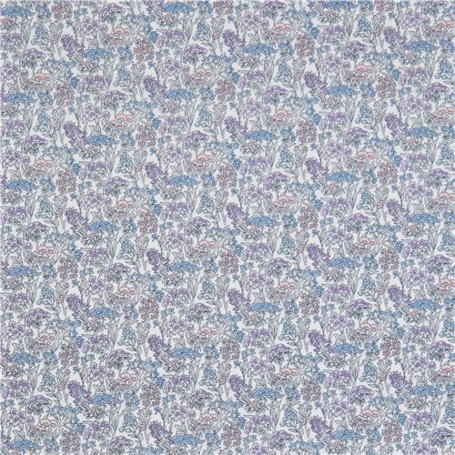 Liberty Fabrics white flower meadow fabric Fabric by Liberty