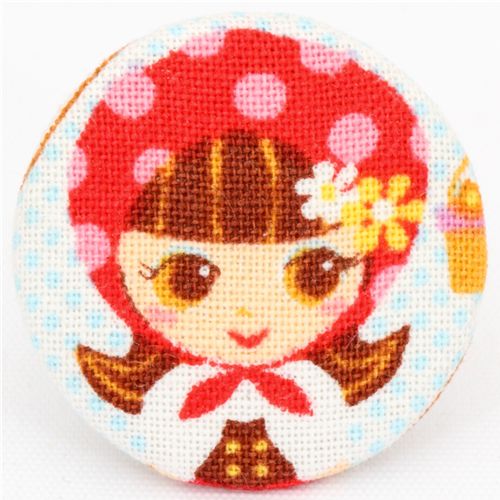 Little Red Riding Hood Cosmo button fabric button Japan 1