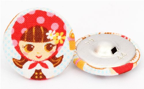 Little Red Riding Hood Cosmo button fabric button Japan 2