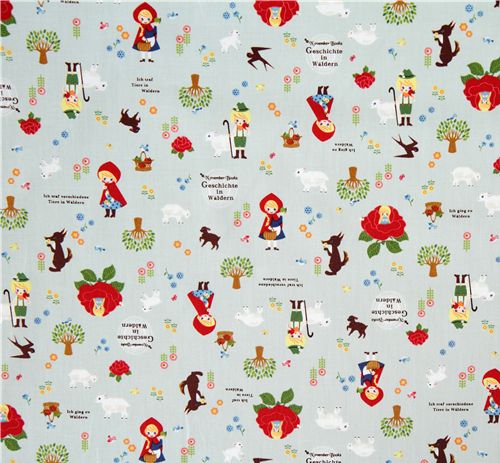 Little Red Riding Hood Push PIN X Kokka Fabric Japan 2