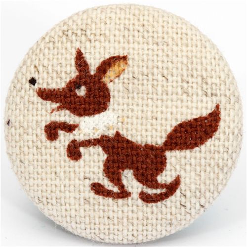 Rotkäppchen Wolf Knopf japanischer Stoffknopf 1