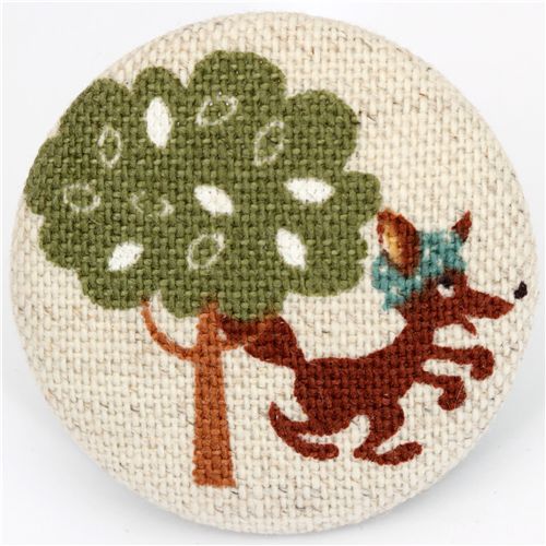 Rotkäppchen Wolf Stoffknopf japanischer Knopf 1
