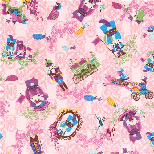 Little Twin Stars Nussknacker Ballett rosa Sanrio Oxford Stoff aus Japan Stoff