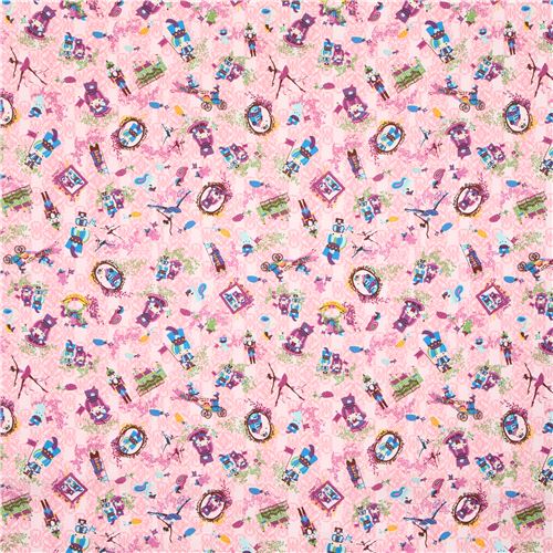 Little Twin Stars Nussknacker Ballett rosa Sanrio Oxford Stoff aus Japan 2