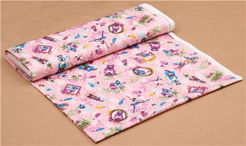 Little Twin Stars Nussknacker Ballett rosa Sanrio Oxford Stoff aus Japan 3