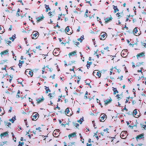 Little Twin Stars Nutcracker ballet purple Sanrio oxford fabric from Japan 2