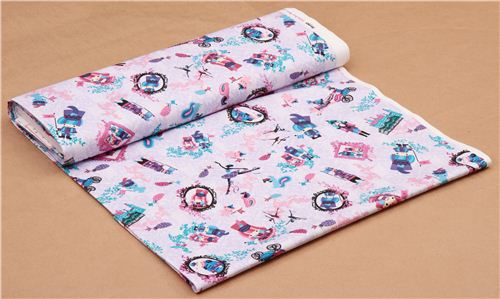 Little Twin Stars Nutcracker ballet purple Sanrio oxford fabric from Japan 3