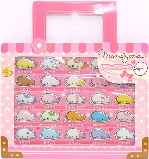 Mamegoma Baby seals glitter epoxy stickers pink gel stickers modeS4u