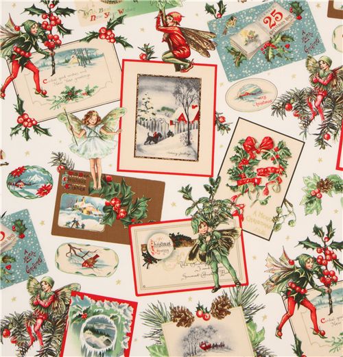 Michael Miller Christmas fabric Christmas Greetings Fabric by Michael ...